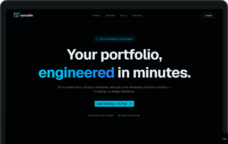 Deploy Me - Portfolio Generation Platform