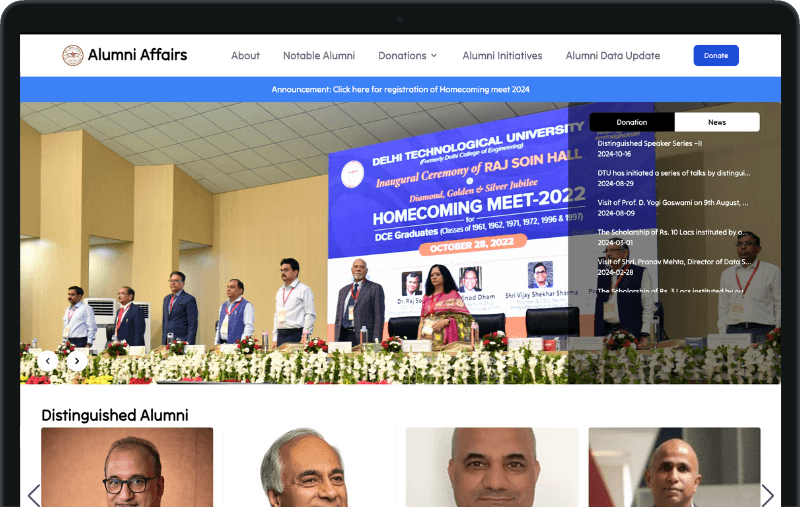 Alumni Affairs Department Website